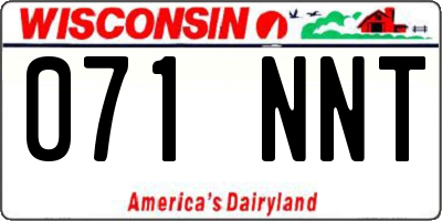 WI license plate 071NNT
