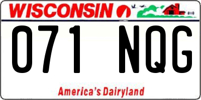 WI license plate 071NQG