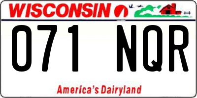 WI license plate 071NQR