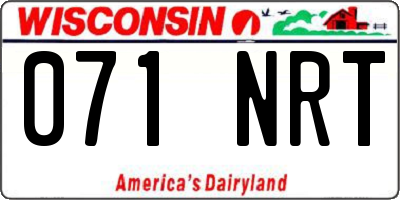 WI license plate 071NRT