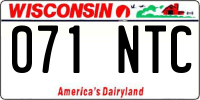 WI license plate 071NTC