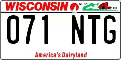 WI license plate 071NTG