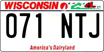 WI license plate 071NTJ