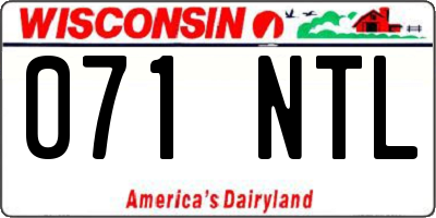 WI license plate 071NTL