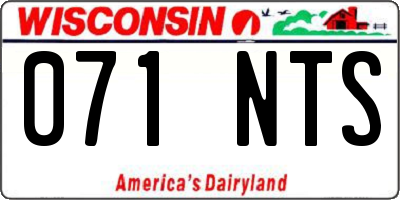 WI license plate 071NTS