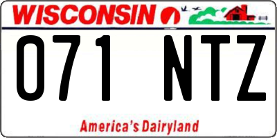 WI license plate 071NTZ