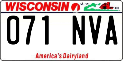 WI license plate 071NVA