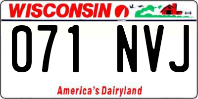 WI license plate 071NVJ