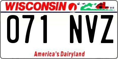 WI license plate 071NVZ