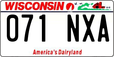 WI license plate 071NXA
