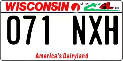 WI license plate 071NXH