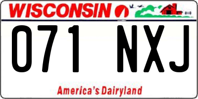 WI license plate 071NXJ