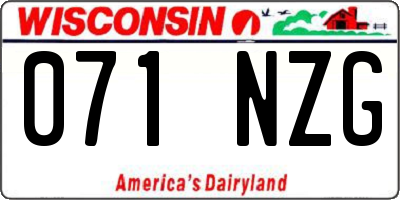 WI license plate 071NZG