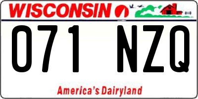 WI license plate 071NZQ