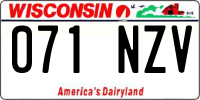 WI license plate 071NZV