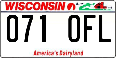WI license plate 071OFL