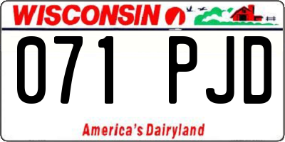 WI license plate 071PJD