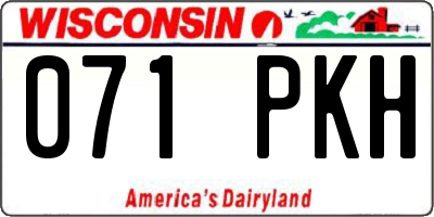 WI license plate 071PKH