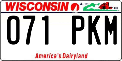 WI license plate 071PKM