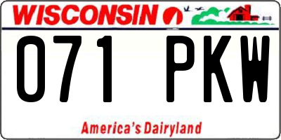 WI license plate 071PKW