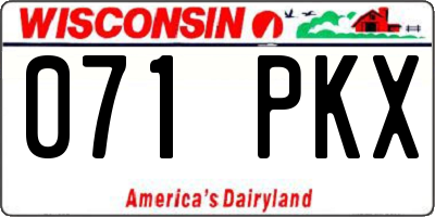 WI license plate 071PKX
