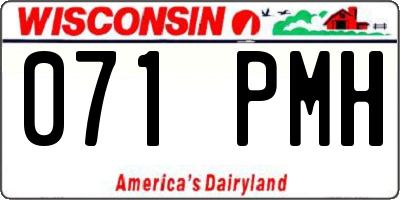 WI license plate 071PMH