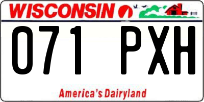 WI license plate 071PXH