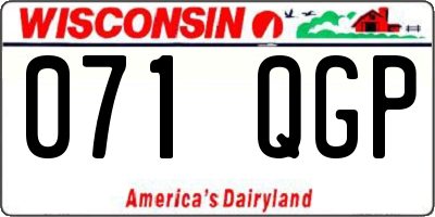 WI license plate 071QGP