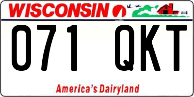 WI license plate 071QKT