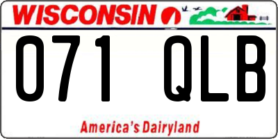WI license plate 071QLB