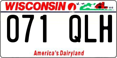WI license plate 071QLH