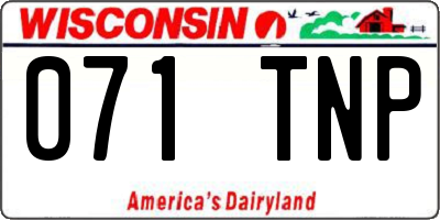 WI license plate 071TNP