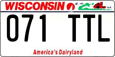 WI license plate 071TTL