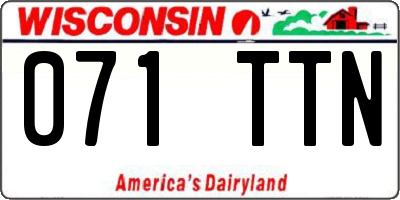 WI license plate 071TTN
