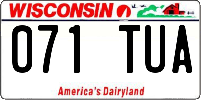 WI license plate 071TUA