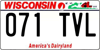 WI license plate 071TVL