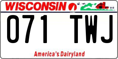 WI license plate 071TWJ