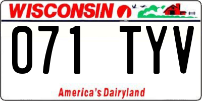 WI license plate 071TYV