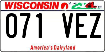 WI license plate 071VEZ