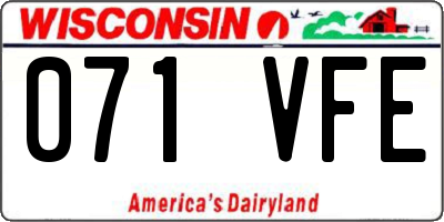 WI license plate 071VFE