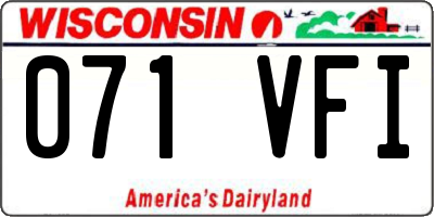 WI license plate 071VFI