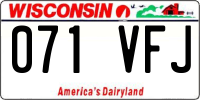 WI license plate 071VFJ