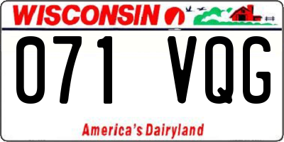 WI license plate 071VQG