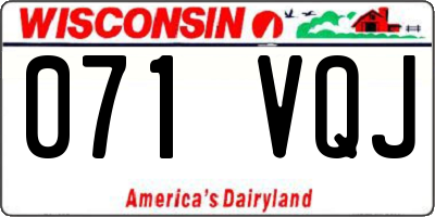 WI license plate 071VQJ