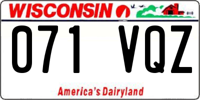 WI license plate 071VQZ