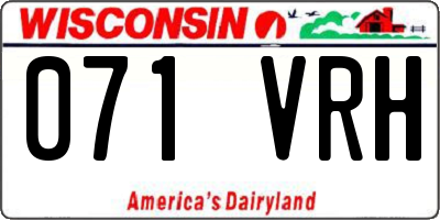 WI license plate 071VRH