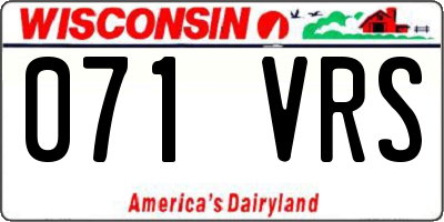 WI license plate 071VRS