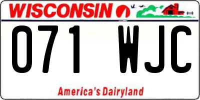 WI license plate 071WJC