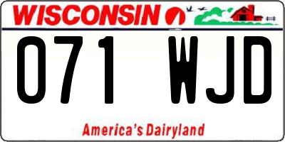 WI license plate 071WJD