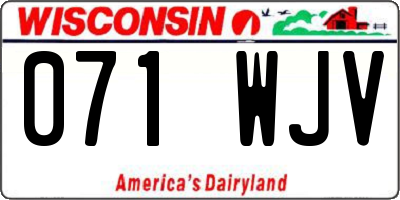 WI license plate 071WJV